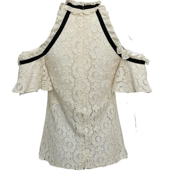 Shoshana Watts Ivory Lace Parisian Style Lace Blouse Size Medium - Picture 3 of 3